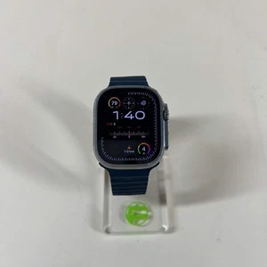 Entsperrt Apple Watch Ultra 2 49MM Silber Titan Navy Ocean Band MREG3LW/A - Bild 1 von 6