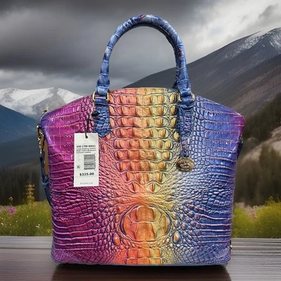 Brahmin Large Duxbury Satchel Magic Ombre Melbourne Leather Bag NWT - Image 1 of 4