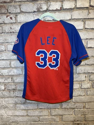 Philadelphia Phillies Cliff Lee #33 Rojo Majestuoso Jersey Juvenil Grande 14/16 Filadelfia Foto 1 de 4