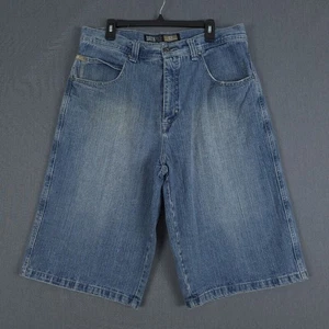 Vintage Southpole Baggy Jorts Mens 38 (Fits 35x15.5) Denim Shorts Gold Tag Y2K - Picture 1 of 11