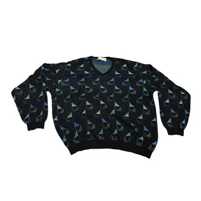 St. Croix Crewneck Sweater All Over Print Men’s Large Geometric Vintage Colorful - Image 1 of 4