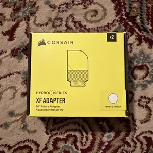 Corsair Hydro X XF Adaptateur 90 Degrés 90° Raccords Rotatifs Refroidissement par Eau Blanche - Photo 1/2