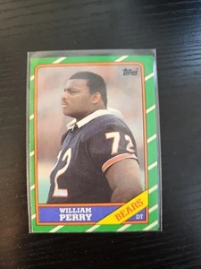 William Refrigerator Perry 1986 Topps Football Rookie Card RC #20 Chicago Bears - Foto 1 di 2
