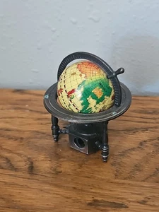 Vintage Miniature Die-Cast Globe Pencil Sharpener Antique Finish From Hong Kong - Picture 1 of 5