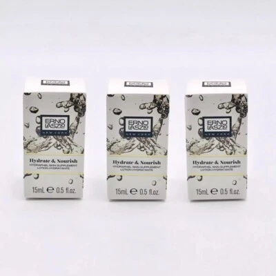 3 x Erno Laszlo Hydrate & Nourish Hydraphel Skin Supplement Lotion 15ml / 0.5oz - Image 1 of 4