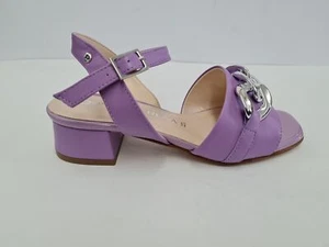 Donna Serena Sandalen Frauen Leder Glatt Mit Accessoire Silbrig - Lil (Flieder - Bild 1 von 5