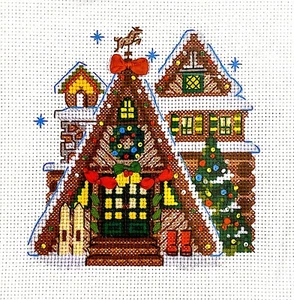 RIOLIS WINTER CABIN Counted Cross Stitch Kit  Christmas House Home Garden Tree - Imagen 1 de 3