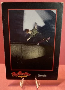 1993 Big Brother Skateboard Magazine Checklist Rookie Trading Card Pancho Moler - Picture 1 of 2