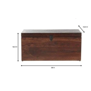 Home Decorators Collection 18.3" H X 38" L, Medium Rectangle Walnut Brown Wood - Picture 1 of 8