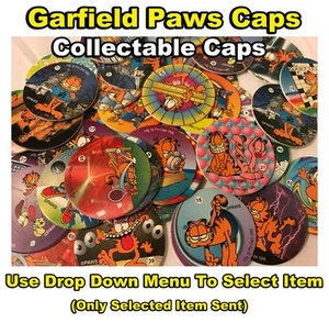 Gorras Garfield Paws: tapas de tarjetas coleccionables - alrededor de la década de 1990 de colección (artículo seleccionado) - Imagen 1 de 31