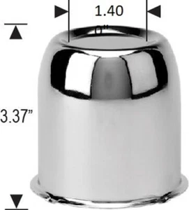 4 Chrome Center Caps, 3.30" Center Bore Trailer Rims AP# 116 - Bild 1 von 1