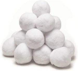 40 Pack Soft Fake White Elf Christmas Snowballs Display Xmas Trees Decoration - Foto 1 di 5