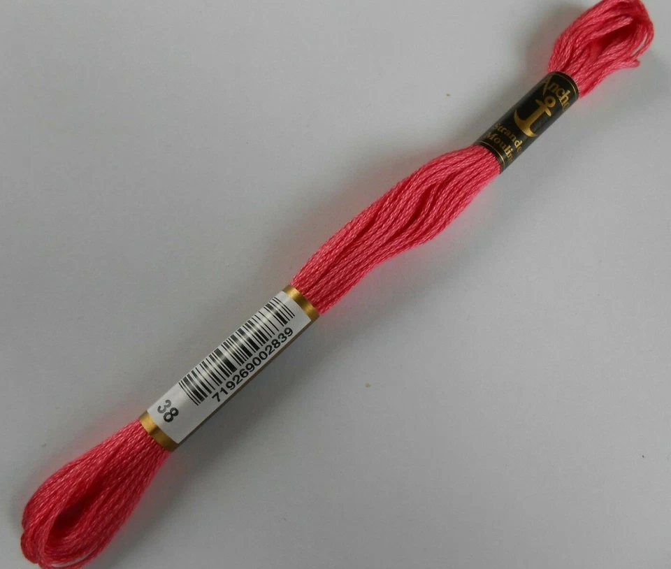 Anchor Six Stranded Thread Colour Pink Number 38 - Image 1 of 1