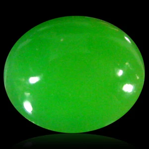 0.94 ct  Stunning Oval Cabochon Shape (8 x 7 mm) Green Opal Natural Gemstone - Picture 1 of 1