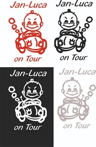 2x Autoaufkleber Baby Name Aufkleber Sticker - Bild 1 von 1