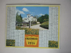 CALENDRIER / CALENDRIER DES POSTES / 1954 CHAPELLE ISOLE 26,5 x 21 cm - Imagen 1 de 6