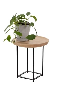 Selma Round Side Table Natural - Round Timber Side Table by Dane Craft - Picture 1 of 3