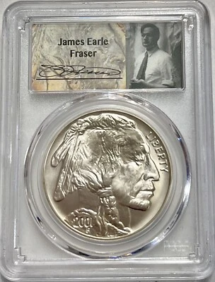 Commemorative Silver Dollar 2001 D American Buffalo James Earl Fraser Signature - Image 1 of 4