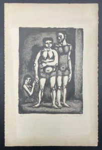 Litografía de Georges Rouault La Lutteuse alrededor de 1926 firmada a mano y num. 47/50 - Imagen 1 de 1