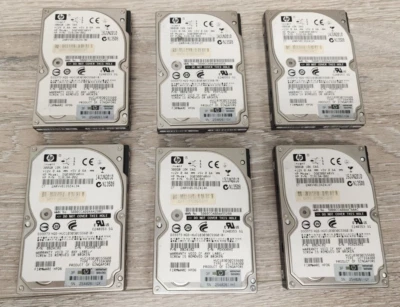 Lot Of 6 HP 300GB 2.5" SAS HDD Hard Drive DG0300FARVV 518194-002 Tested Working - Image 1 of 4