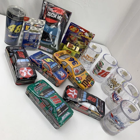 Nascar Racing Lot Tin Cars Cups Mugs Cover