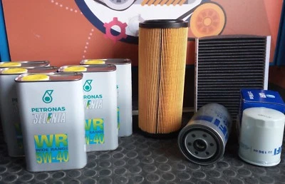 KIT TAGLIANDO FIAT DOBLO 1.9 JTD 4 FILTRI E 5 LT SELENIA WR 5W40 74KW 77KW
