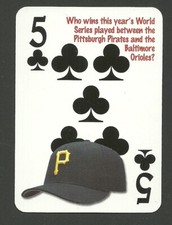 Pittsburgh Pirates Win 1971 World Series Baseball Neat Playing Card #1Y7
