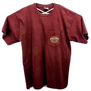 Camiseta para hombre Harley Davidson SIN talla S/S cuello redondo marrón/borgoña oscura cervezas - Imagen 1 de 10