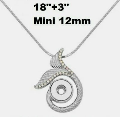 Mini collar de joyería a presión sirena playa AB estrás se adapta a dijes de jengibre de 12 mm Foto 1 de 4