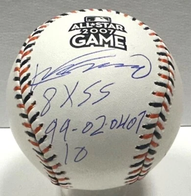 Angels VLADIMIR GUERRERO Signed 2007 All Star LOGO Baseball AUTO w/ Scripts  JSA - Image 1 of 3
