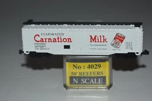 N Scale Model Power 4029 Carnation Milk 50' Single Door Reefer 25003 C50099 - Picture 1 of 2