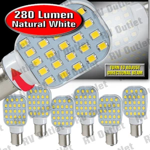6 pk 1156 / 1141 Base LED Replacement Bulb 280 LUM 10-24v Natural/Neutral White - Picture 1 of 4