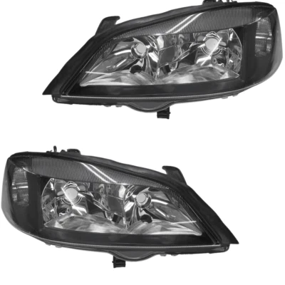 Scheinwerfer schwarz Set für OPEL Astra G Classic coupe Kabriolet Kombi liftback - Bild 1 von 4