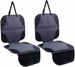 Paquete de 2 alfombrillas protectoras para asiento de automóvil Ohuhu bebé fácil de limpiar antideslizante - Imagen 1 de 8