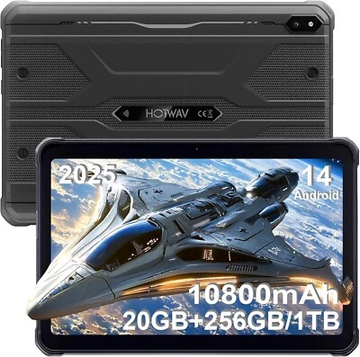 HOTWAV R10 Pro Tablet Rugerizada 2025 20GB 256GB 10800mAh 14 10.1" HD+ Android14 - Imagen 1 de 4
