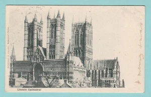 EDIFICIO - POSTAL DE SAN VALENTÍN - CATEDRAL DE LINLINCOLN - 1904 - Imagen 1 de 2