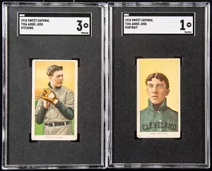 1909-11 T206 Set-Break Addie Joss Portrait Sweet Caporal SGC 1 - Picture 1 of 2