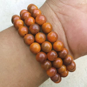 10 MM Blood Dragon Wood Bracelet Raja Kayu 22 Beads Agathis Alba King of Wood - Picture 1 of 6