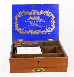 WINSOR & NEWTON - KIT DE PINTURA ACUARELA ARTISTA VICTORIANO ANTIGUO SET CAJA DE TRABAJO - Imagen 1 de 8
