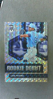 2021 Panini Mosaic Rookie Debut Silver Mosaic Prizm #11 Luis Patino Rays - Image 1 of 2