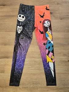 Disney Nightmare Before Christmas - Jack & Sally- Women's Fashion Leggings - NEW - Picture 1 of 7
