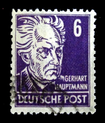 Selos da Alemanha Scott 10N30 Deutsches Post 6 Pfennig usados - Imagem 1 de 2