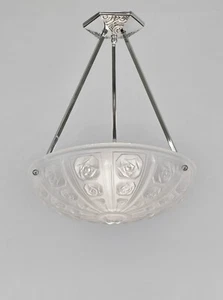 SEVB & GILLEN : A FRENCH 1930 ART DECO PENDANT CHANDELIER two available - Picture 1 of 10