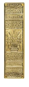 Barocke massive Messing Türdrückerplatte 11,5" x 3,25" - Schwerlast mit Schrauben - Bild 1 von 13
