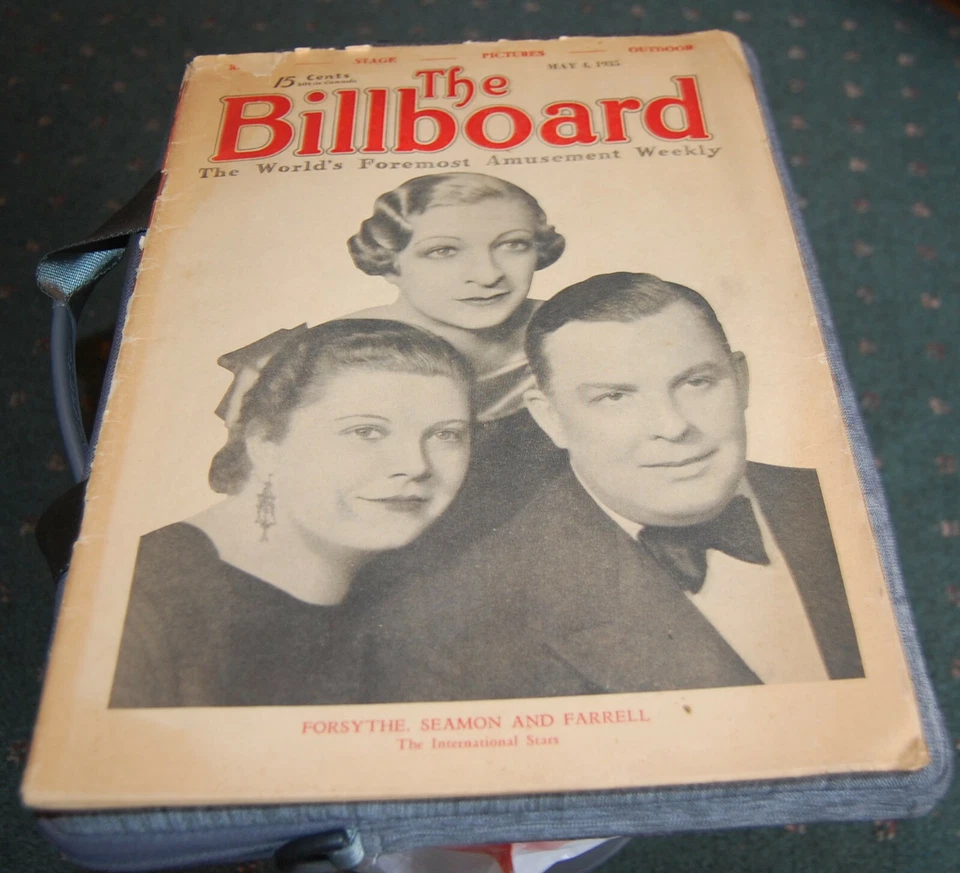 May4 1935 issue of The Billboard Magazine amusement weekly  Forsythe, Seamon & . - Image 1 of 1