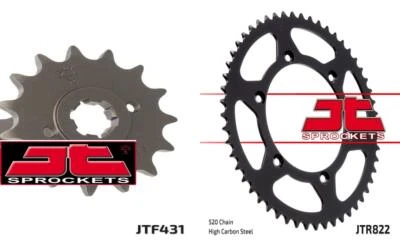 Kit de piñones delanteros y traseros para piñones SUZUKI PE250 N 78-79 JT Foto 1 de 4