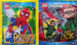 ORIGINAL LEGO- MARVEL - LOT of 2 foil packs SPIDERMAN 682306 & DOC OCK 682401