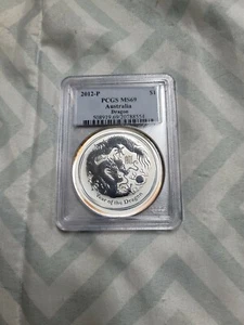 2012-P Australia Series II Lunar Dragon $1 One Dollar Silver 1oz Coin PCGS MS69 - Picture 1 of 2