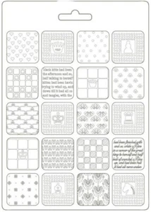 Stamperia A5 SOFT MOULD - TEXTURE IMPRESSION - ALICE IN WONDERLAND - PATCHWORK - Picture 1 of 1