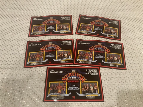Lot Of 5 - 1989 WWF Survivor Series Postcards Hulk Hogan Jake The Snake Debiase Cover